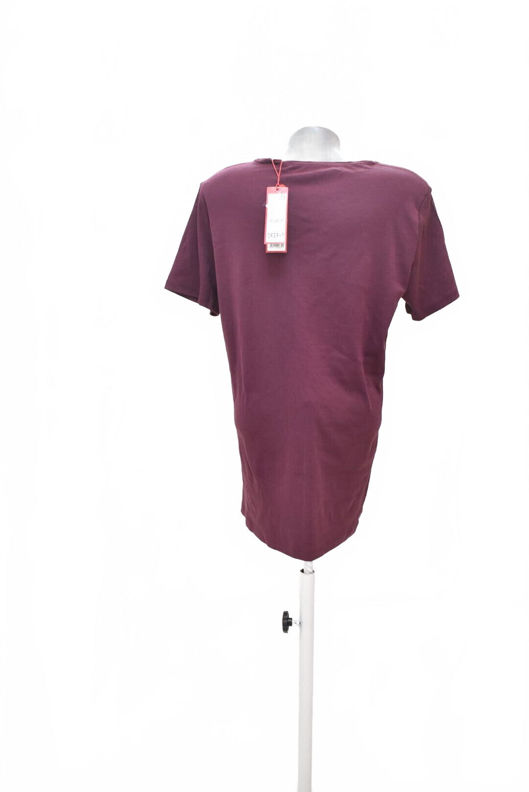 Dámské tričko S.oliver bez potisku, barva bordó, velikost 46