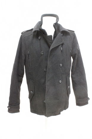 Pánský kabát Angelo Litrico, barva černá, velikost M