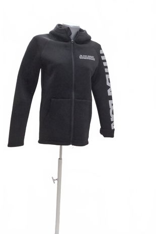 Dievčenská bunda Decathlon, farba čierna, veľkosť 158