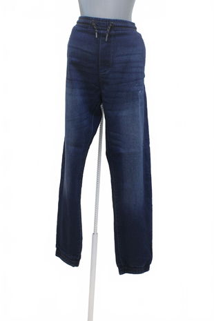 Pánské kalhoty Lindex, barva modrá, velikost 52