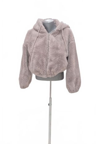 Dámska mikina Bershka bez potlače, farba ružová, veľkosť S