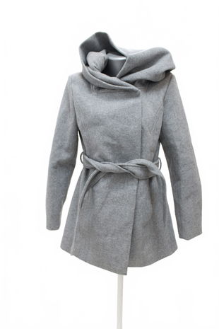 Dámsky kabát Amisu, farba sivá, veľkosť 38