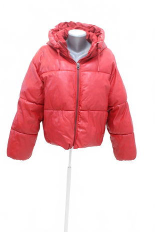 Dámska zimná bunda Bershka, farba červená, veľkosť L