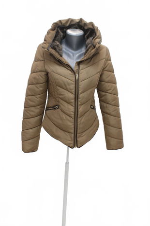 Dámska zimná bunda Zara, farba hnedá, veľkosť M