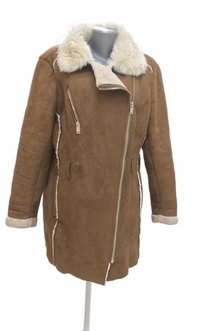 Dámská zimní bunda F&F, barva hnědá, velikost 46