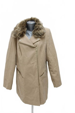 Dámský kabát F&F, barva béžová, velikost 46