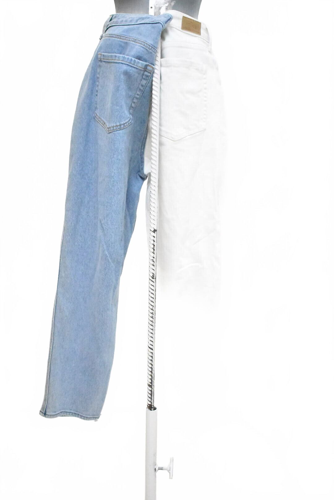 Dámske nohavice Hollister, farba denim, veľkosť L