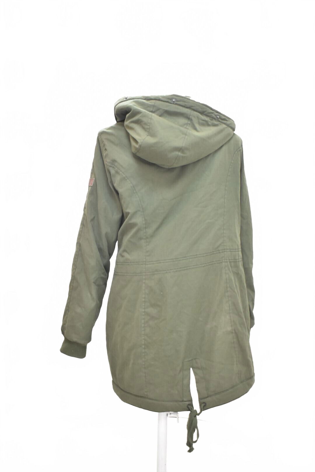 Dámska zimná bunda Hollister, farba khaki, veľkosť L