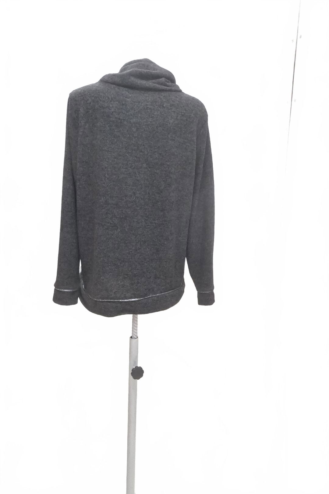 Dámska mikina Laura Torelli bez potlače, farba čierna, veľkosť M