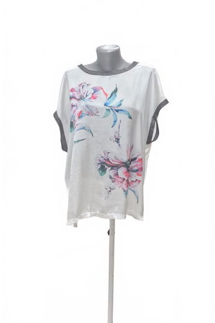 Dámske tričko Bodyflirt s potlačou, farba biela, veľkosť L