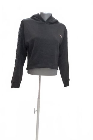 Dievčenská mikina Genesis bez potlače, farba čierna, veľkosť 170