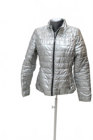 Dámska bunda Reserved, farba strieborná, veľkosť 40