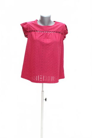 Dámske tričko Shein bez potlače, farba ružová, veľkosť 38