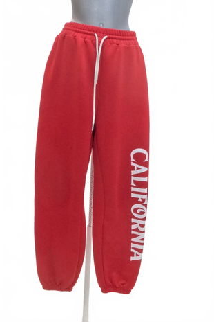 Dámske zimné nohavice Shein, farba červená, veľkosť M