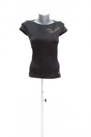 Dámske tričko Puma bez potlače, farba čierna, veľkosť 34