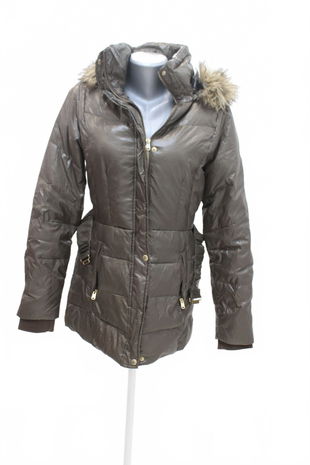 Dámska zimná bunda Bershka, farba khaki, veľkosť L