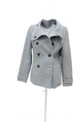 Dámsky kabát H&M, farba sivá, veľkosť 40