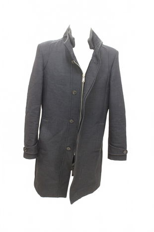 Pánský zimní kabát Zara, barva černá, velikost L