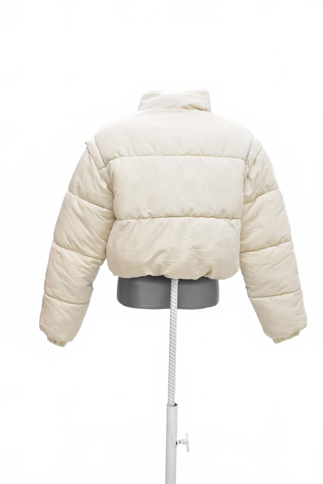 Dámska zimná bunda Bershka, farba béžová, veľkosť XS