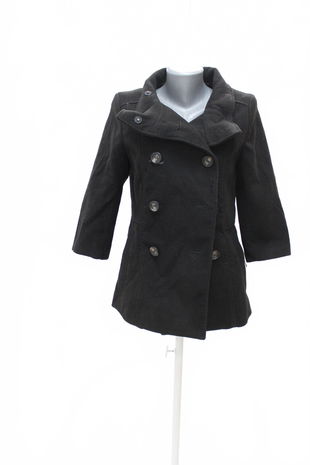 Dámsky kabát H&M, farba čierna, veľkosť 36