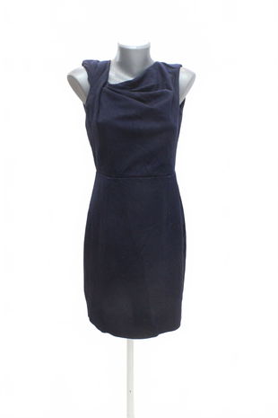 Dámske šaty Mango, farba modrá, veľkosť S