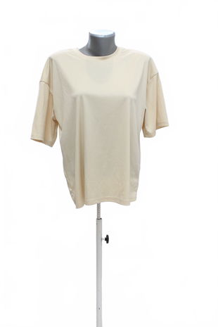 Dámske tričko Shein s potlačou, farba béžová, veľkosť M