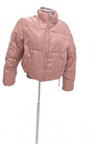 Dámska bunda Bershka, farba ružová, veľkosť XS