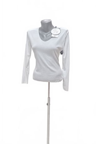 Dámske tričko Made In Italy bez potlače, farba biela, veľkosť S