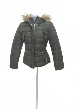 Dámska zimná bunda H&M, farba zelená, veľkosť 32