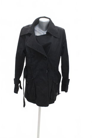 Dámsky kabát H&M, farba čierna, veľkosť 42