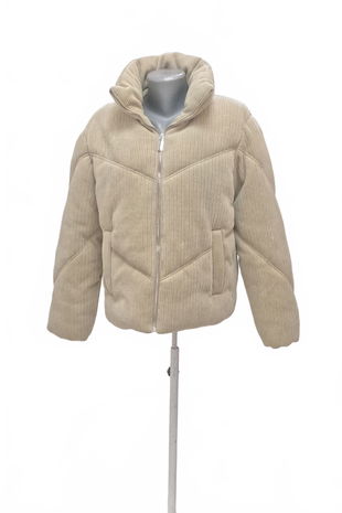 Dámska zimná bunda Amisu, farba béžová, veľkosť 36