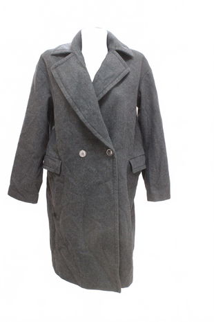 Dámsky kabát H&M, farba sivá, veľkosť 34