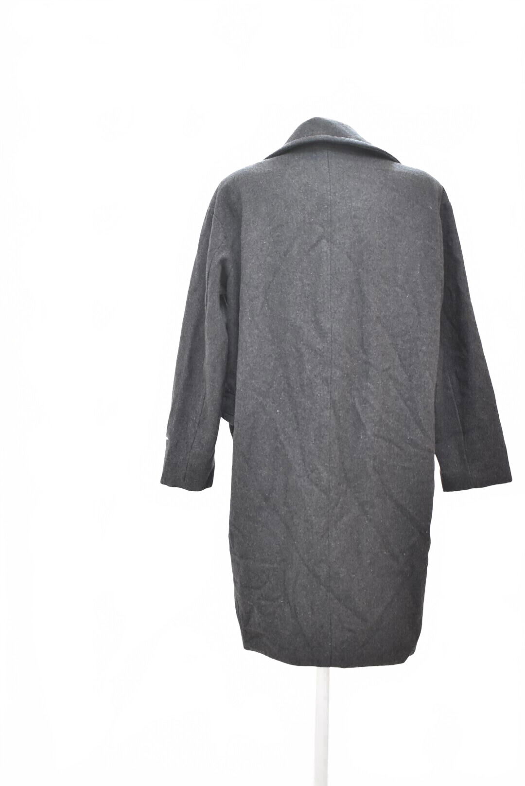 Dámsky kabát H&M, farba sivá, veľkosť 34