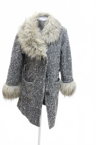 Dámsky zimný kabát Made In Italy, farba vzorovaná, veľkosť M