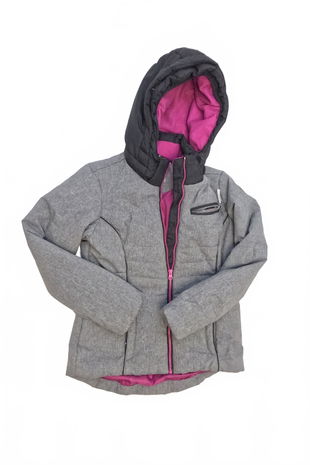 Dievčenská zimná bunda Icepeak, farba sivá, veľkosť 152