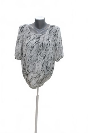 Dámske tričko Oodji bez potlače, farba vzorovaná, veľkosť M