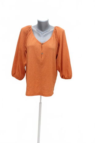 Dámske tričko Esprit bez potlače, farba oranžová, veľkosť M