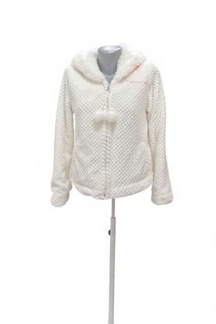 Dámska mikina Etam bez potlače, farba biela, veľkosť M