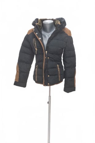 Dievčenská zimná bunda Zara, farba čierna, veľkosť 158