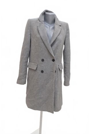 Dámsky kabát Zara, farba sivá, veľkosť S