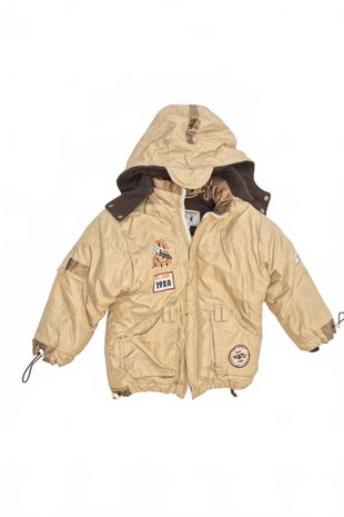 Chlapčenská zimná bunda Genesis, farba béžová, veľkosť 98