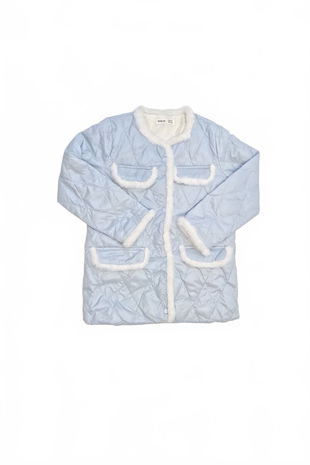 Dievčenská bunda Shein, farba modrá, veľkosť 122