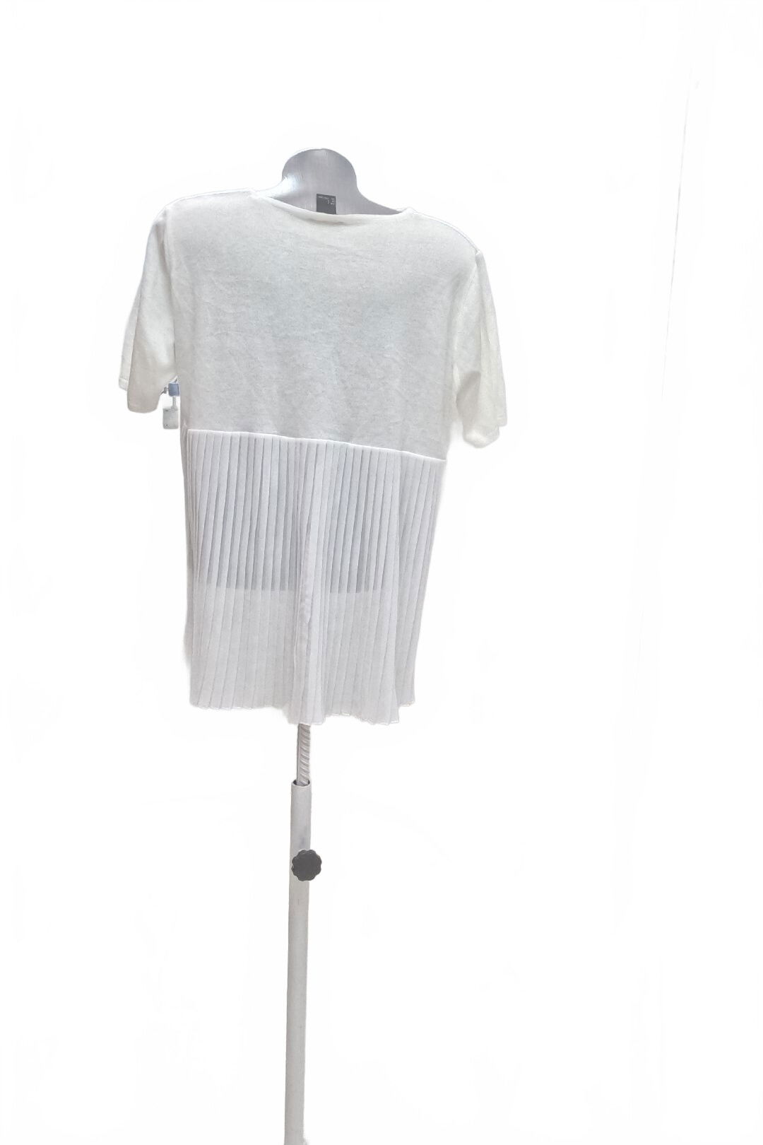 Dámske tričko Lindex bez potlače, farba biela, veľkosť L