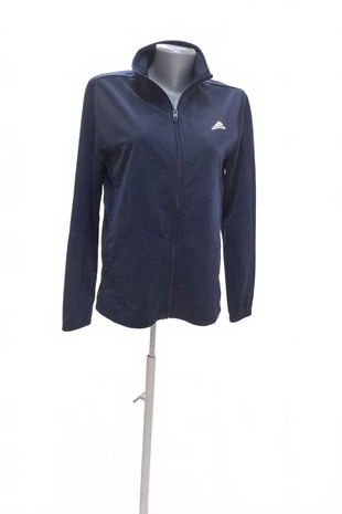 Dievčenská mikina Adidas bez potlače, farba modrá, veľkosť 164