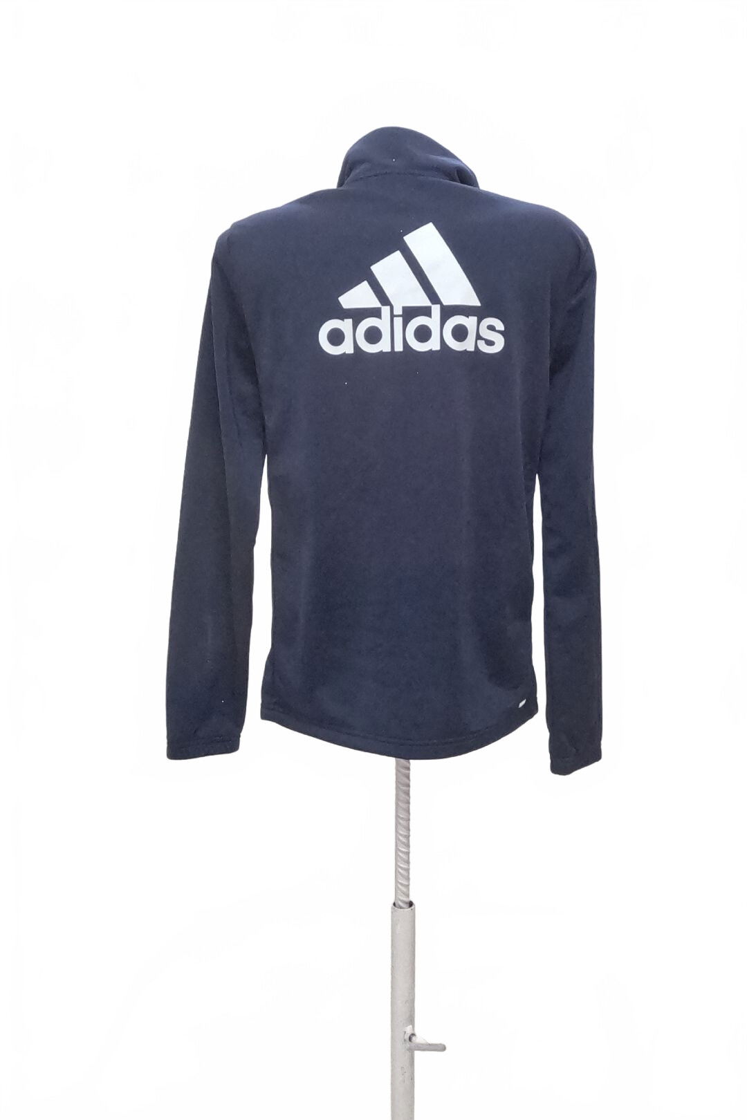 Dievčenská mikina Adidas bez potlače, farba modrá, veľkosť 164