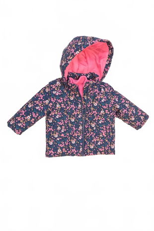 Dievčenská zimná bunda F&F, farba kvetovaná, veľkosť 18-24 m