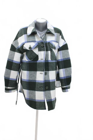 Dámsky zimný kabát Pieces, farba vzorovaná, veľkosť M