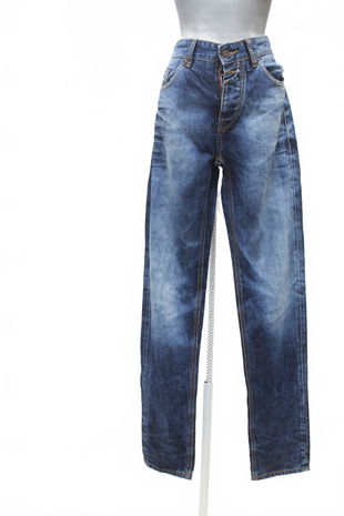 Pánské kalhoty Pull&Bear, barva denim, velikost M