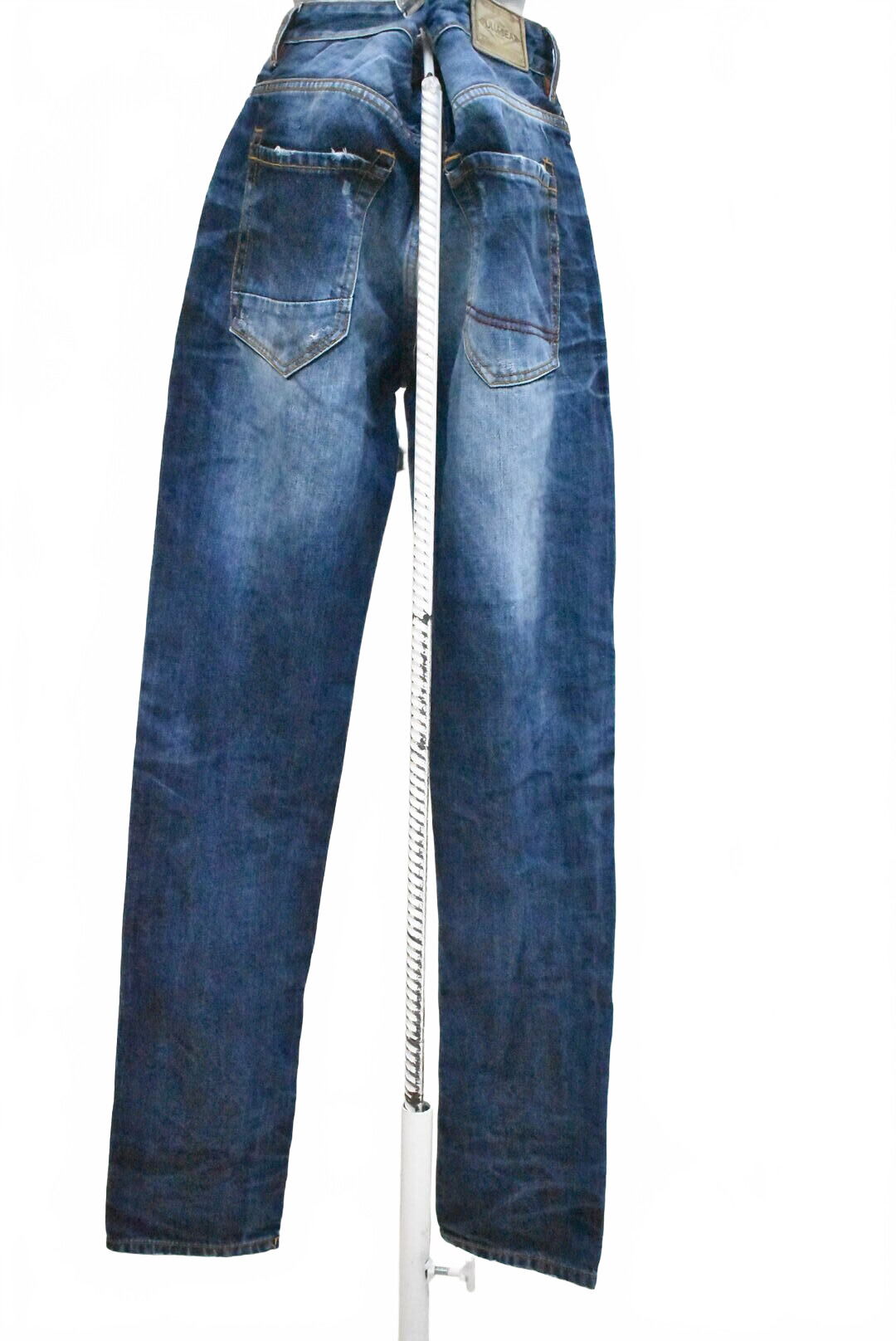 Pánské kalhoty Pull&Bear, barva denim, velikost M