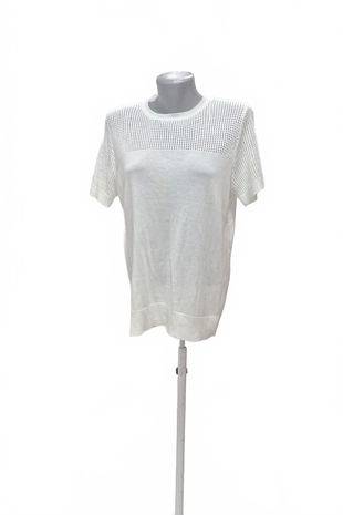 Dámske tričko Lindex bez potlače, farba biela, veľkosť L